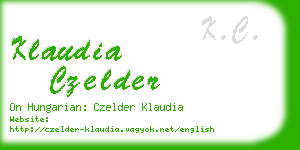 klaudia czelder business card